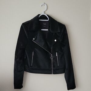 Marciano Women's Amara Biker Faux Pony Black Jacket- Size M- New!